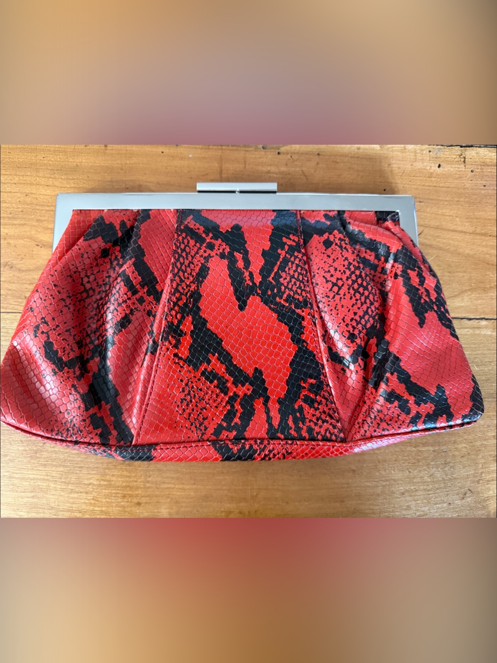 Calvin Klein Python clutch 9 inches x 7 inches